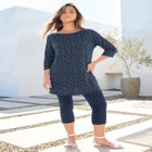 Plus Size Cotton Ultimate Boatneck Tunic with Side Slits image number 0