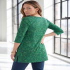 Plus Size Cotton Ultimate Boatneck Tunic with Side Slits image number 1