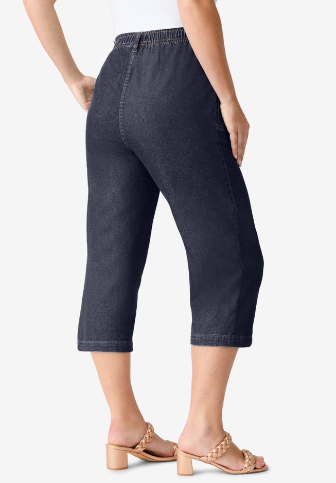 Plus Size Easy-Wear Straight Leg Capri image number 2