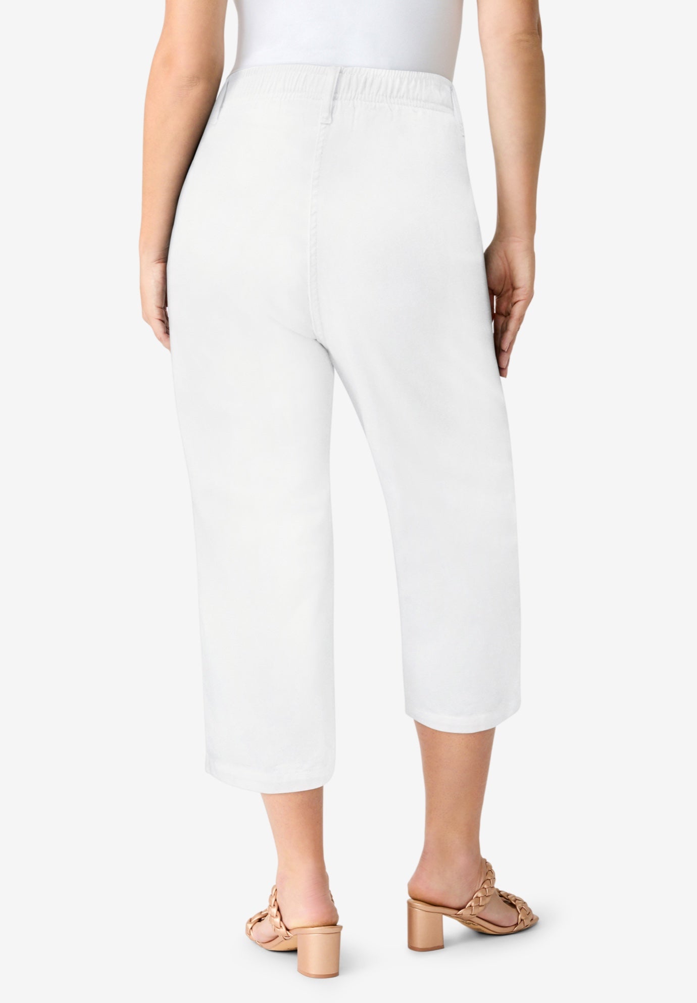 Plus Size Easy-Wear Straight Leg Capri image number 1
