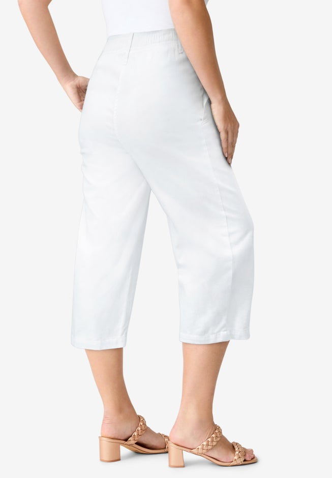 Plus Size Easy-Wear Straight Leg Capri image number 2