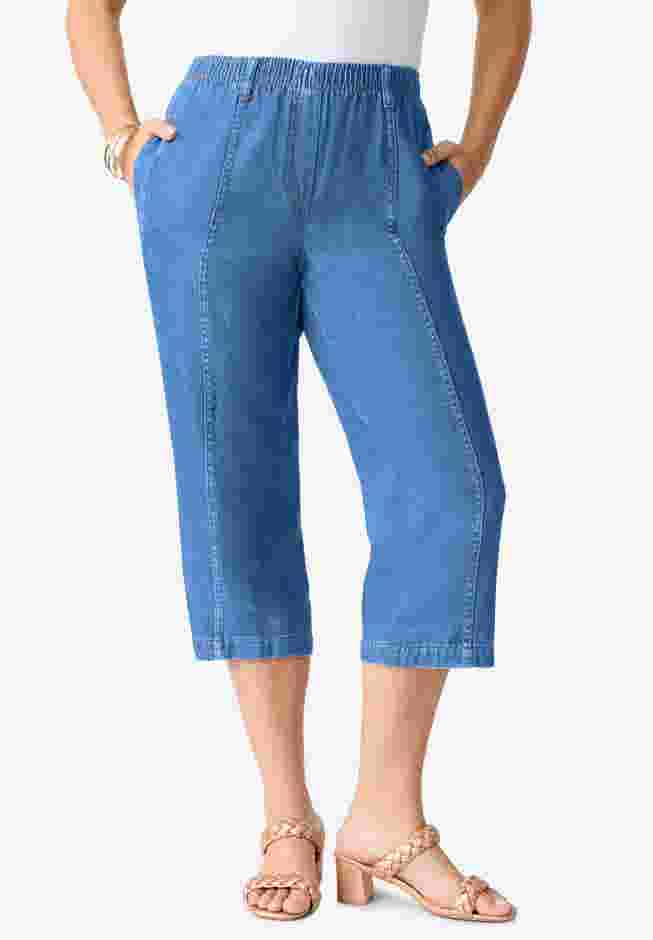 Easy-Wear Straight Leg Capri image number 0