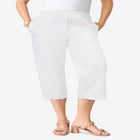 Plus Size Easy-Wear Straight Leg Capri image number null