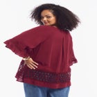 Lace-Trimmed Boho Blouse image number null