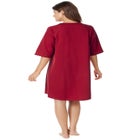 Short French Terry Zip-Front Robe image number null