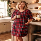 Short French Terry Zip-Front Robe image number 0