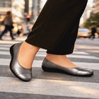 The Gab Faux Leather Slip On Flat image number null