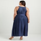 Pleated Halter Maxi Dress image number null