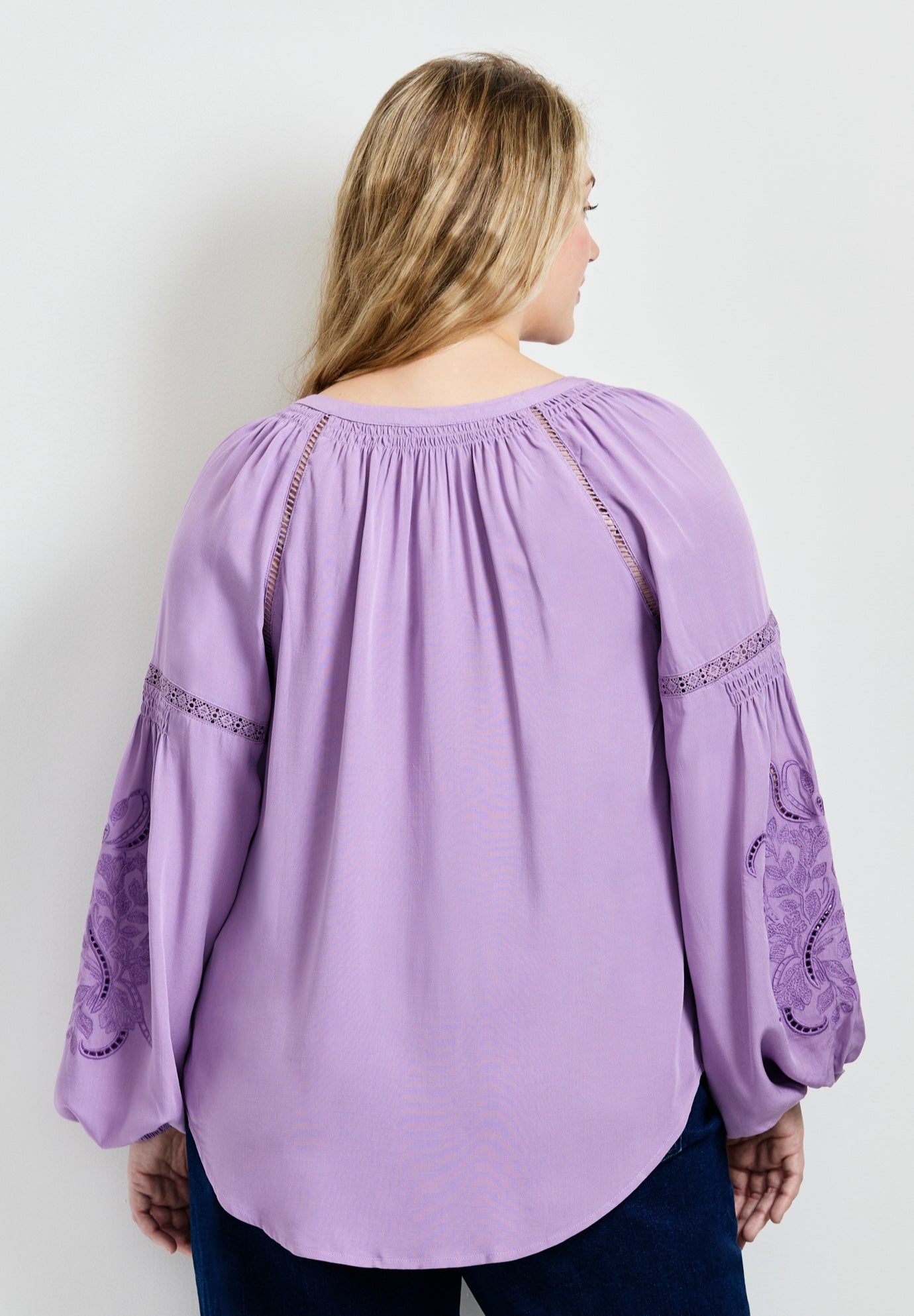 Embroidered Peasant Blouse image number 1