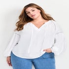 Embroidered Peasant Blouse image number null