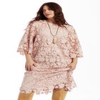 Bell-Sleeve Lace Midi Dress image number 1