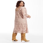 Bell-Sleeve Lace Midi Dress image number 2
