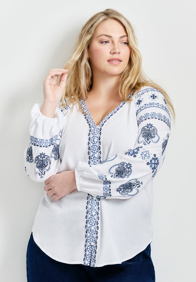 Angelina Embroidered Blouse image number 2