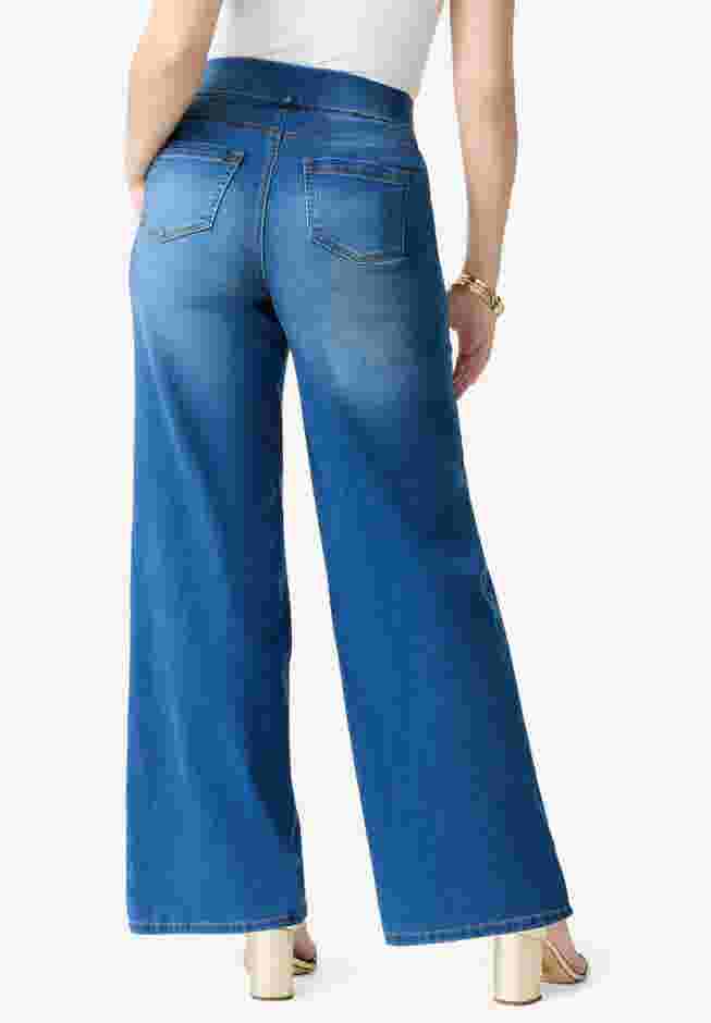 360&deg; Stretch Wide Leg Jean image number 1