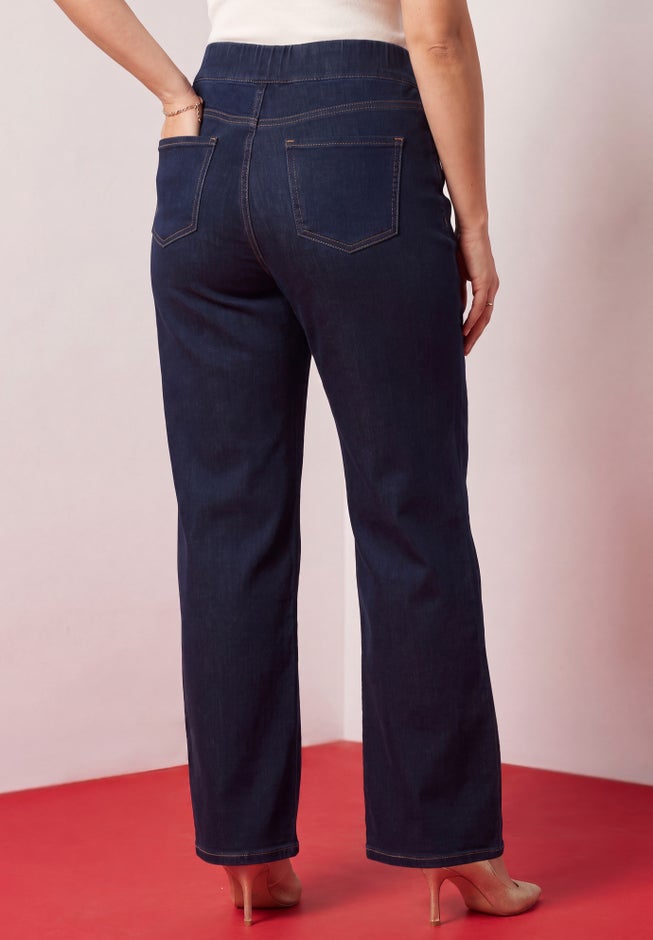 Plus Size 360&deg; Stretch Wide Leg Jean image number 1