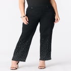 Plus Size 360&deg; Stretch Wide Leg Jean image number null
