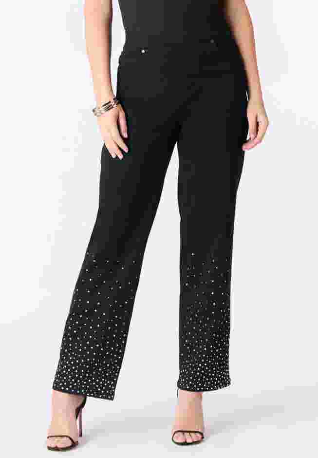 360&deg; Stretch Wide Leg Jean image number 0