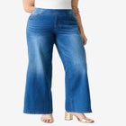 Plus Size 360&deg; Stretch Wide Leg Jean image number null