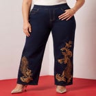 Plus Size 360&deg; Stretch Wide Leg Jean image number 0