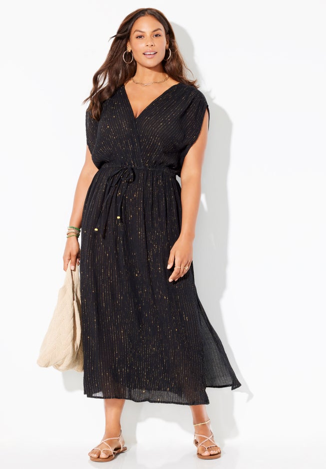 Surplice Maxi Cover Up Dress image number 3