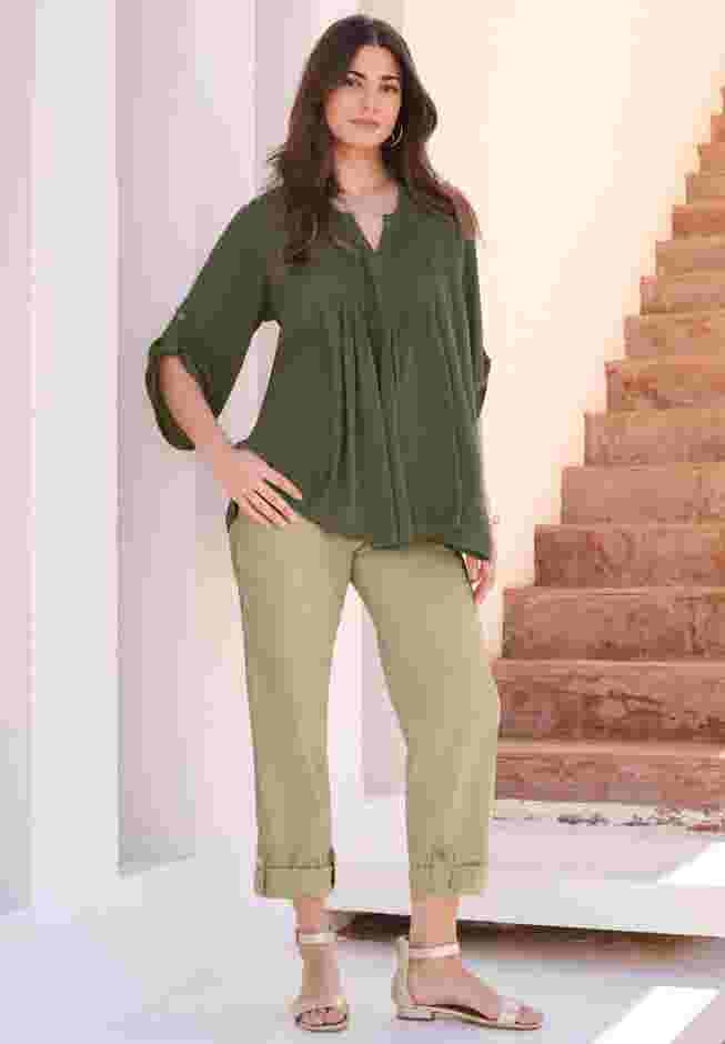 Tara Crinkle Crepe Big Shirt image number 0