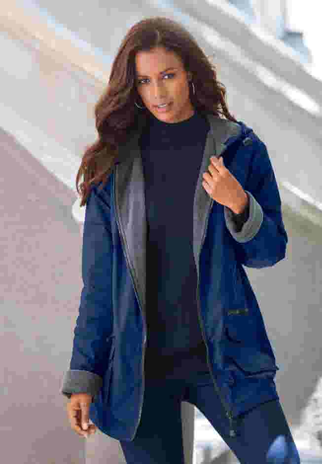Plus Size Hooded Nylon Jacket image number 0