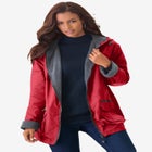 Plus Size Hooded Nylon Jacket image number null