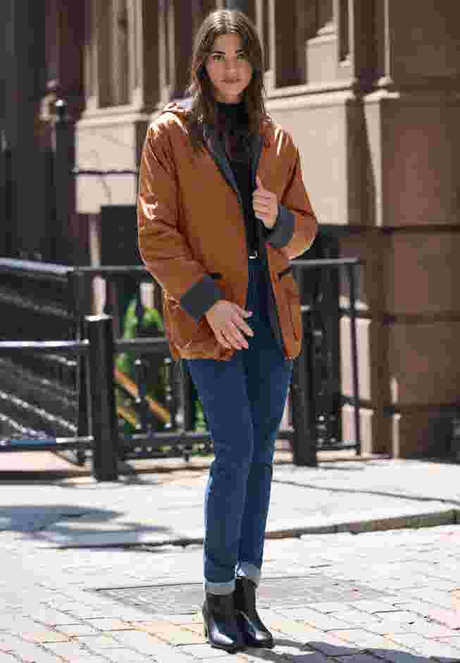 Hooded Nylon Jacket with Fleece Lining image number 0