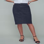 True Fit Stretch Denim Short Skirt image number null