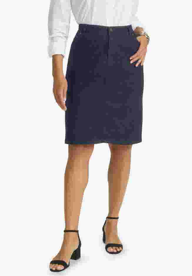 True Fit Stretch Denim Short Skirt image number 0