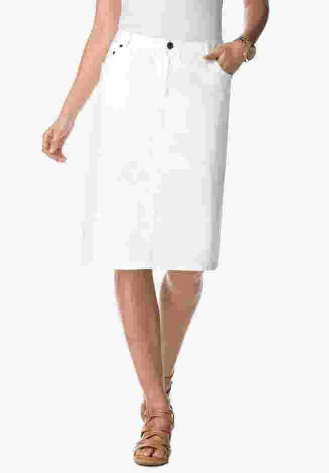 True Fit Stretch Denim Short Skirt image number 0