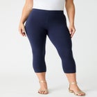 Plus Size Essential Stretch Capri Legging image number null