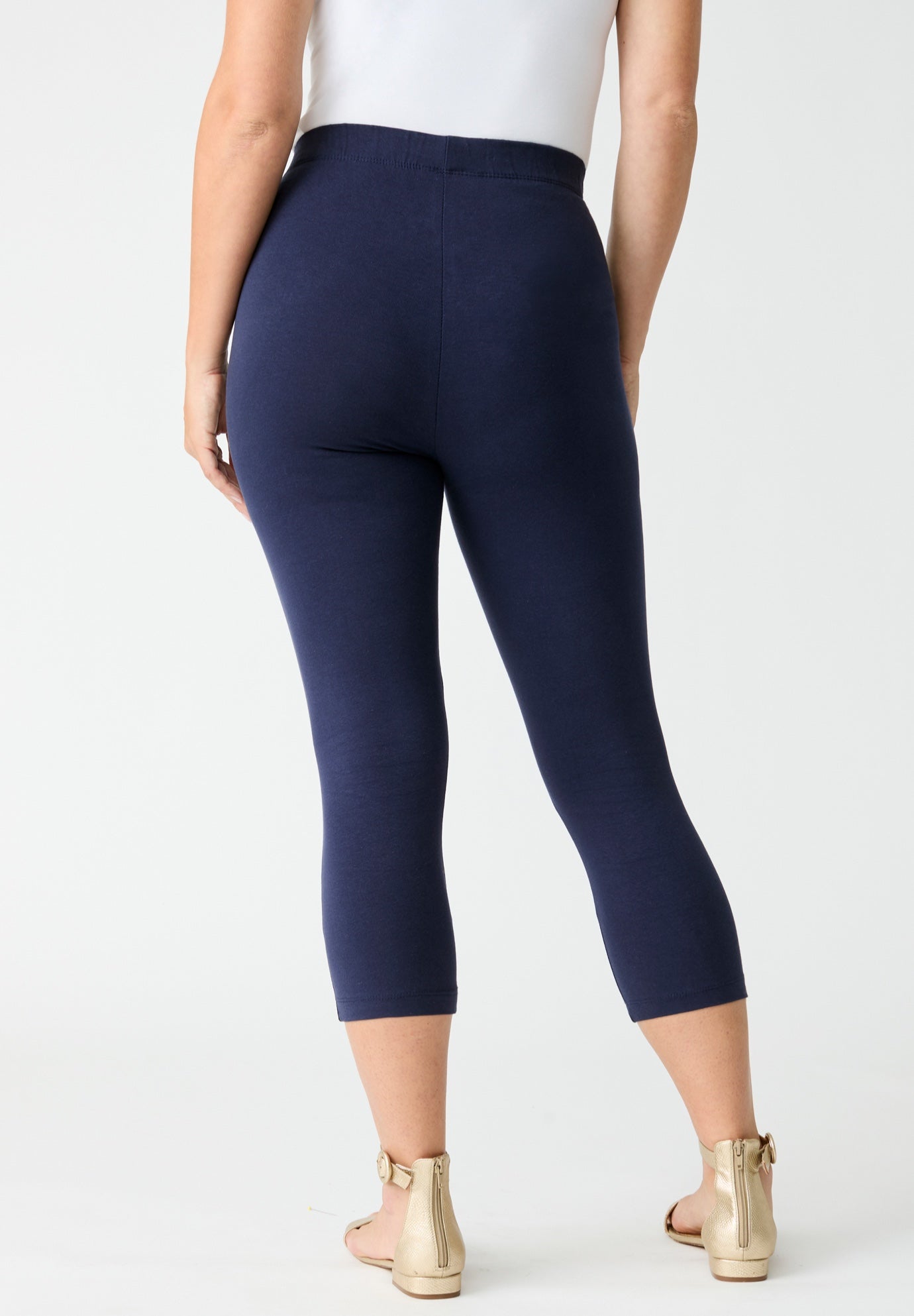 Plus Size Essential Stretch Capri Legging image number 1
