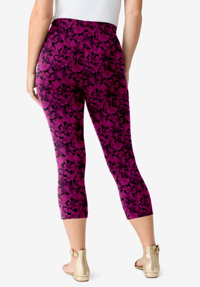 Plus Size Essential Stretch Capri Legging image number 1