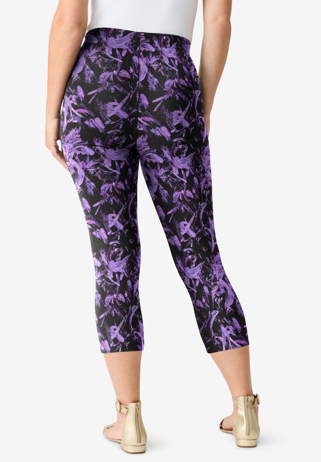 Plus Size Essential Stretch Capri Legging image number 1