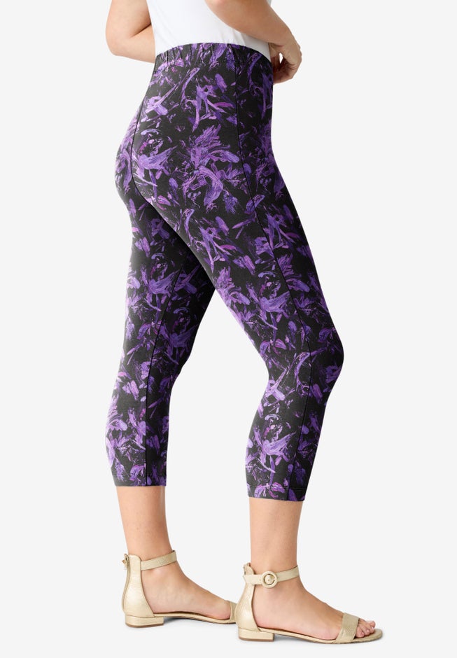 Plus Size Essential Stretch Capri Legging image number 2