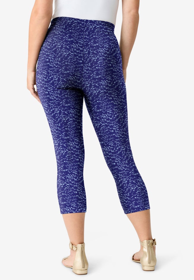 Plus Size Essential Stretch Capri Legging image number 1