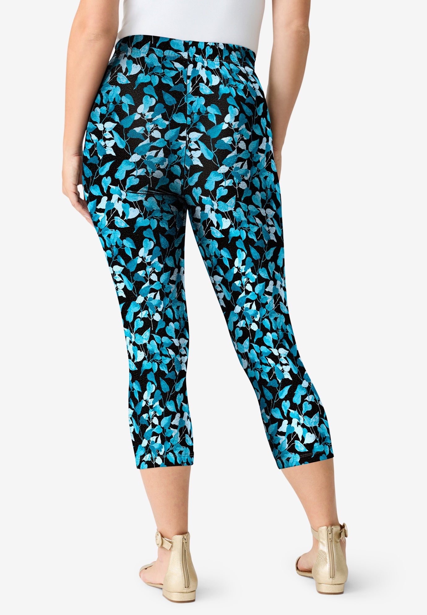Plus Size Essential Stretch Capri Legging image number 1