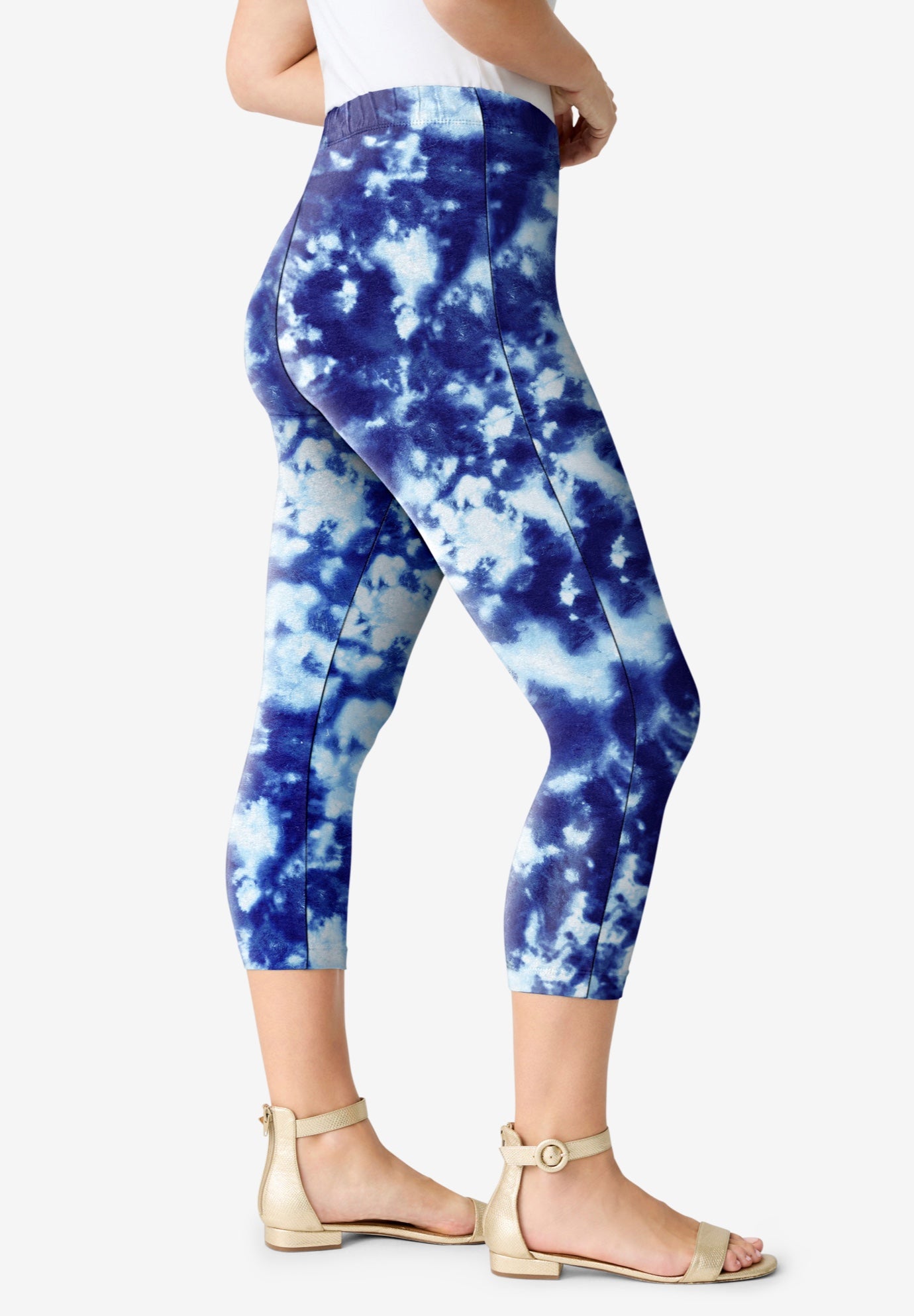 Plus Size Essential Stretch Capri Legging image number 1