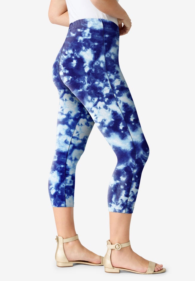 Plus Size Essential Stretch Capri Legging image number 1