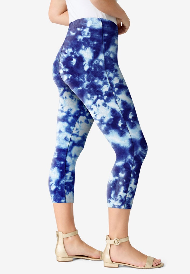 Plus Size Essential Stretch Capri Legging image number 2