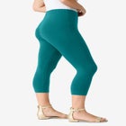 Plus Size Essential Stretch Capri Legging image number null