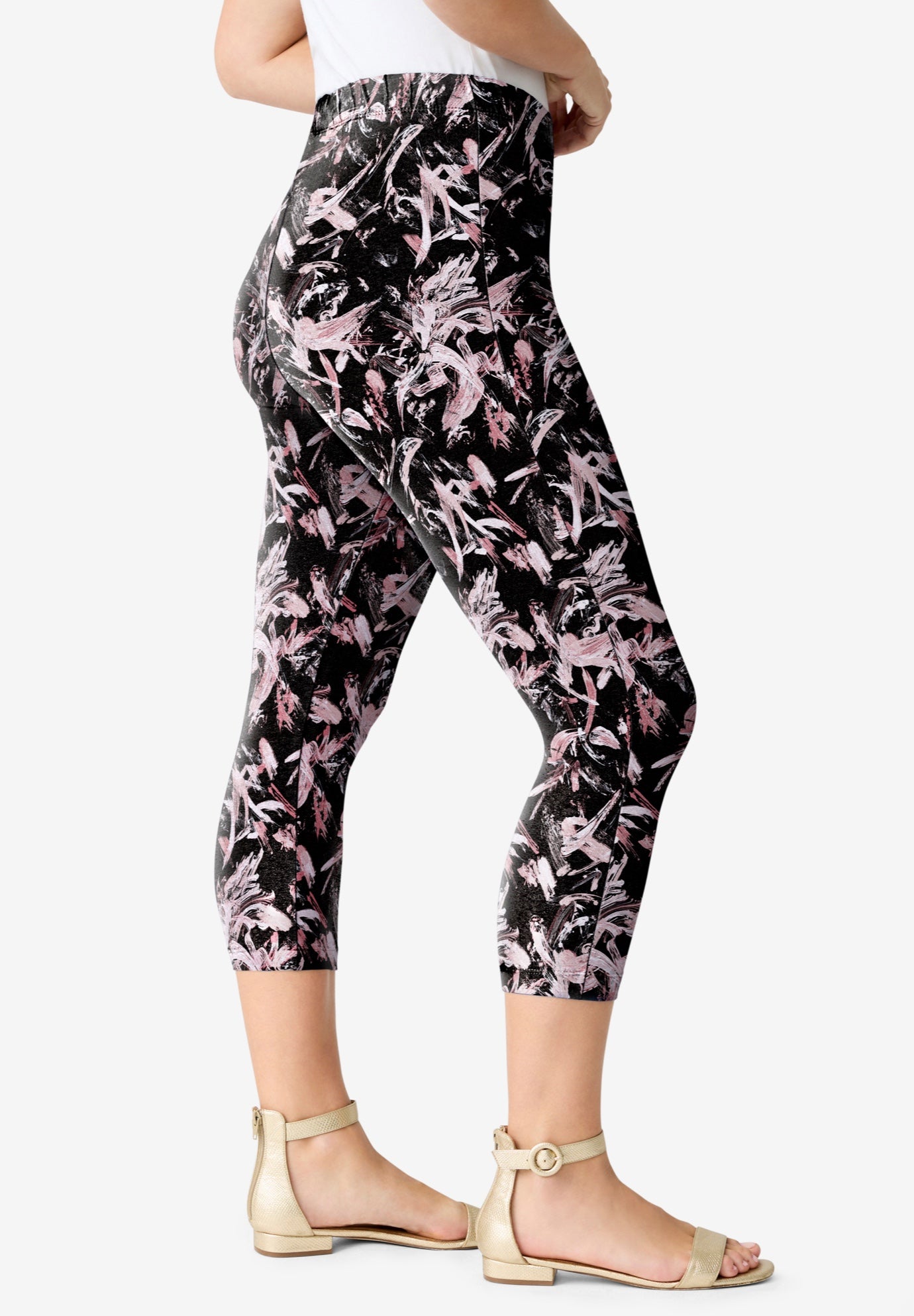 Plus Size Essential Stretch Capri Legging image number 2