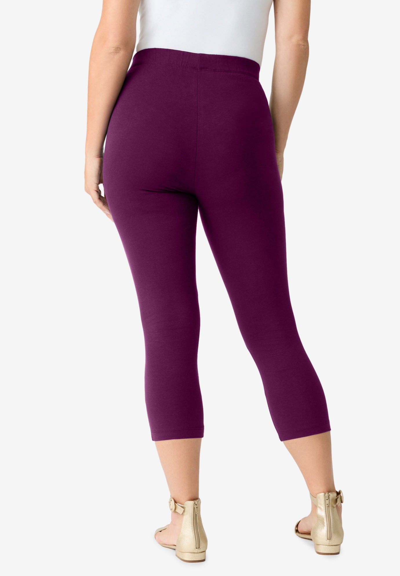 Plus Size Essential Stretch Capri Legging image number 1