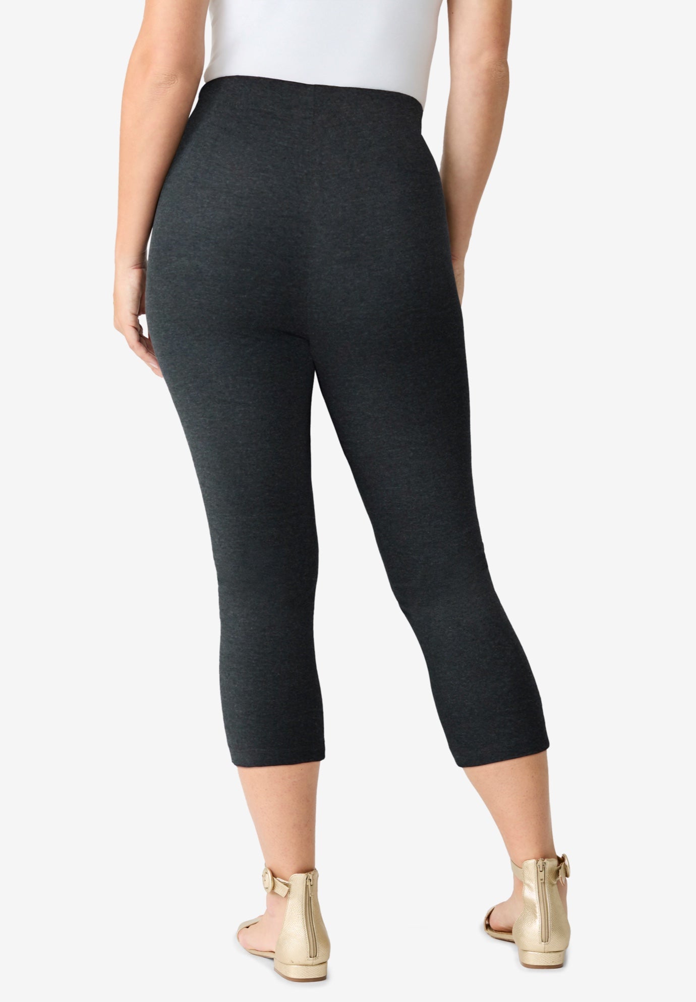 Plus Size Essential Stretch Capri Legging image number 1