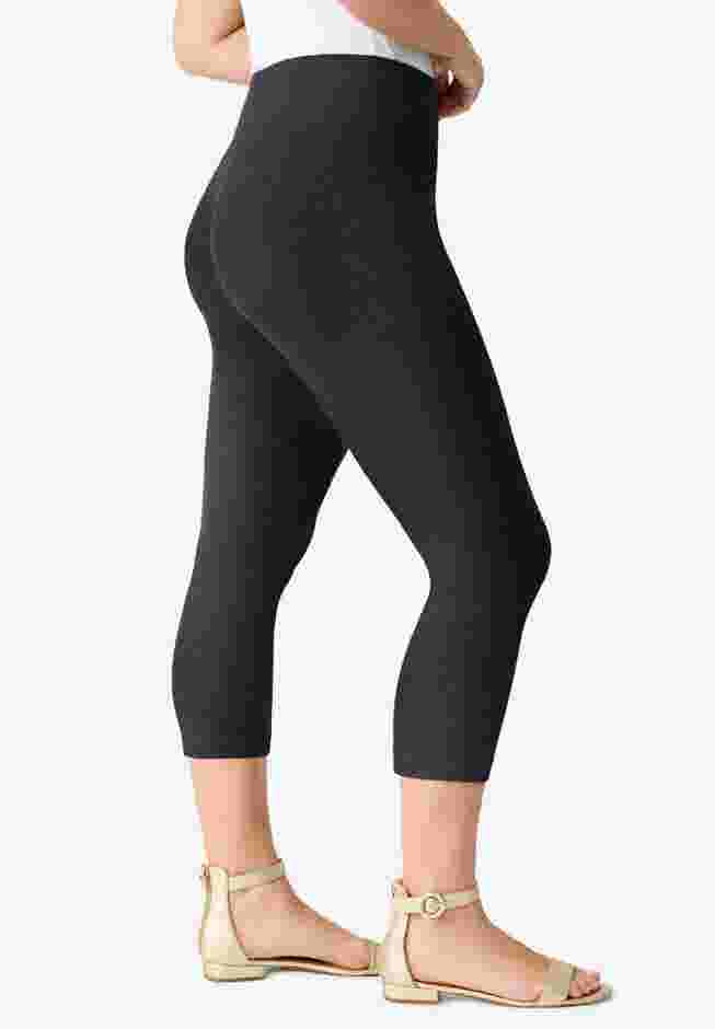 Plus Size Essential Stretch Capri Legging image number 2