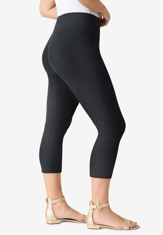 Plus Size Essential Stretch Capri Legging image number 2