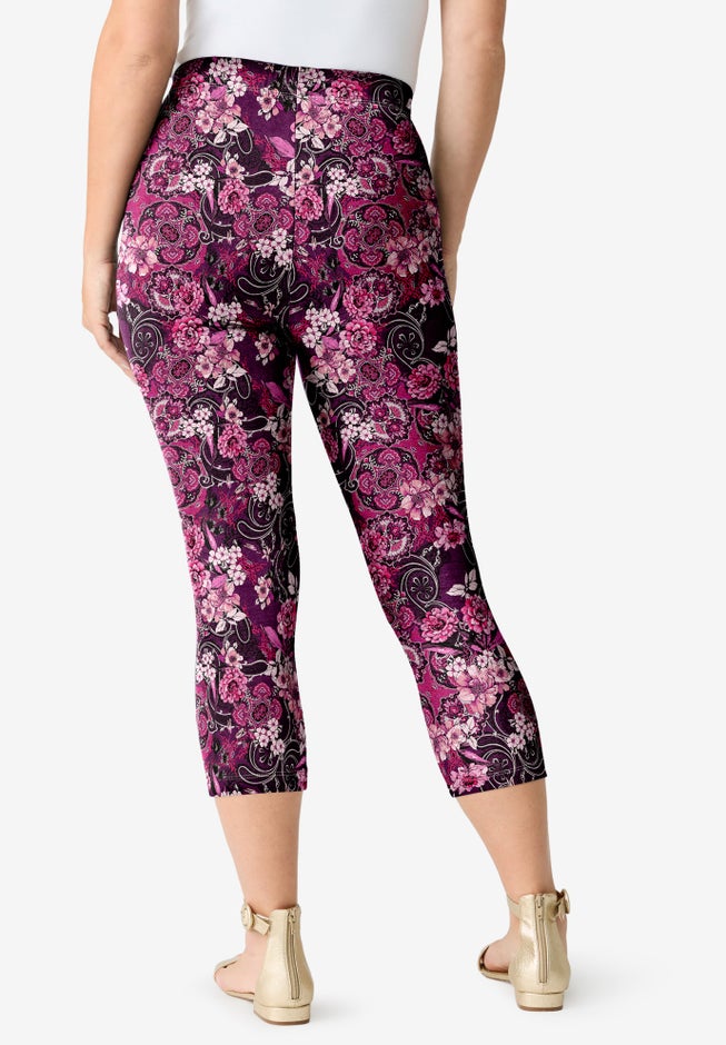 Plus Size Essential Stretch Capri Legging image number 1