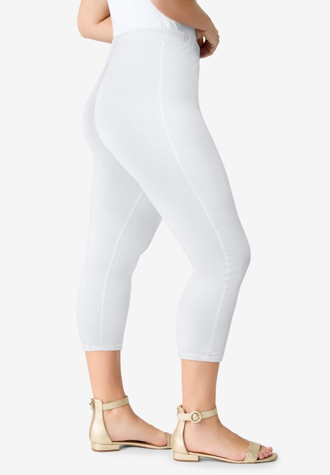 Plus Size Essential Stretch Capri Legging image number 2