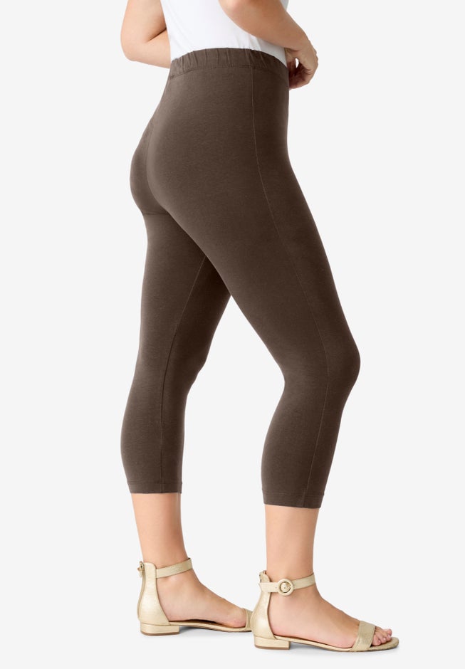 Plus Size Essential Stretch Capri Legging image number 2